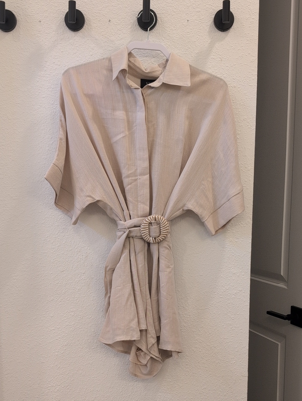 Vici Cream Collared Button-Up Top